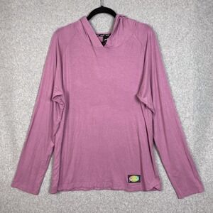 Slunks Mens L Mauve Bamboo Hoodie Pullover